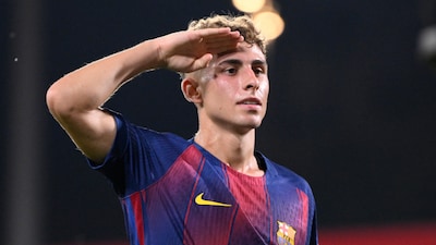 Barcelona's Fermin Lopez is subject to strong interest from Chelsea. (AFP Photo)
