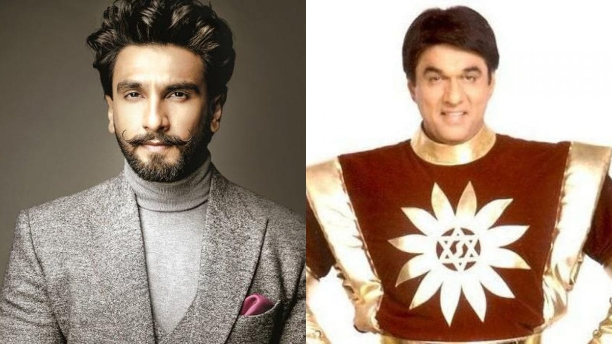 Ranveer Singh and Mukesh Khanna discussing Shaktimaan