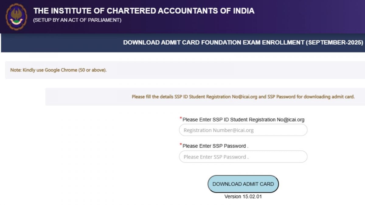 ICAI CA Foundation Exam 2025 Admit Card Out: How to Download, Direct Link Here | Education and Career News