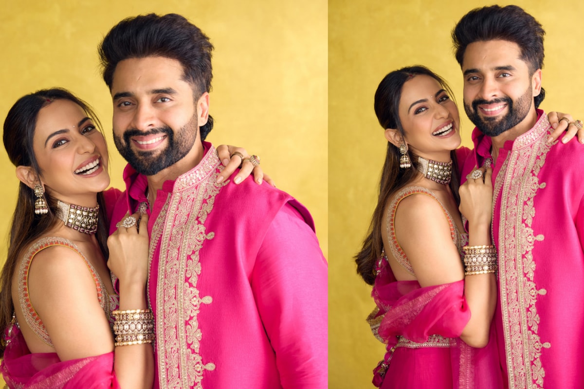 Rakul Preet Singh And Jackky Bhagnani Celebrate Ganesh Chaturthi In Rani Pink Couture | Exclusive
