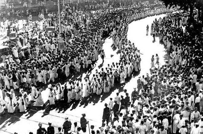  1942: The picture is from Quit India Movement, which played a key role in India’s fight for freedom. 