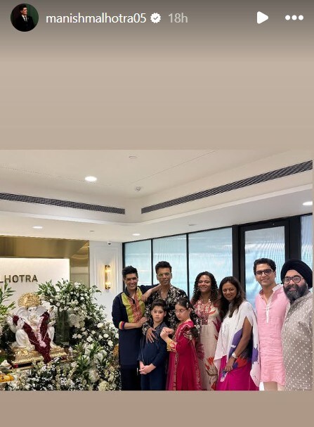 Karan Johar at Manish Malhotra Ganesh Chaturthi 2025