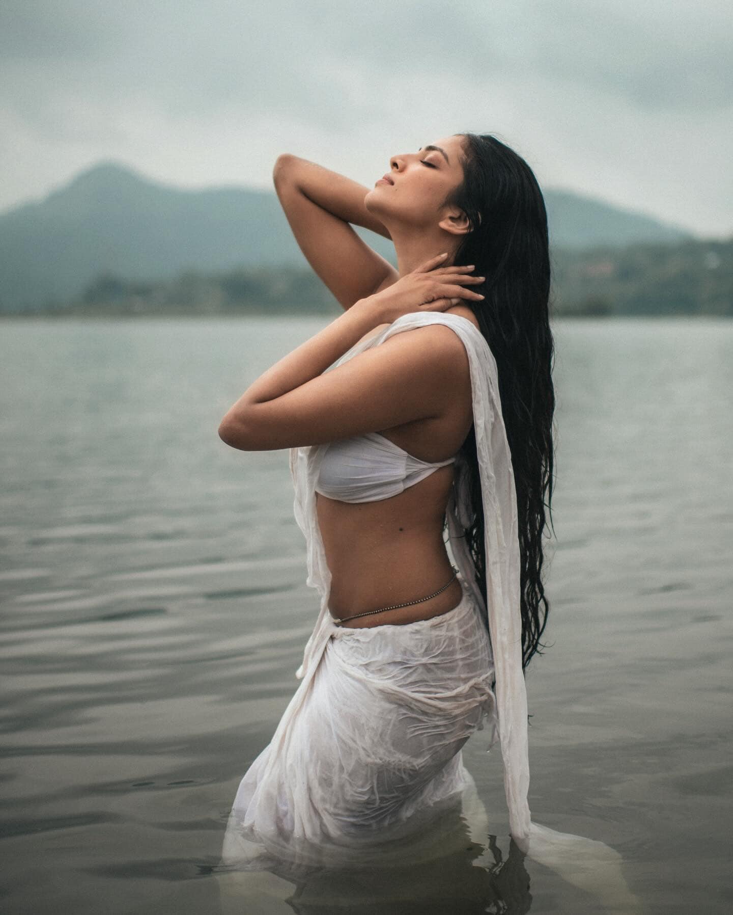 Malavika Mohanan in white saree Malavika Mohanan in white saree