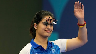 Manu Bhaker shot 219.7 in the eight-women final. (PTI Photo) 