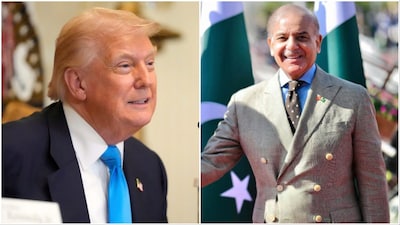 File photos of Donald Trump/Shehbaz Sharif (AP)