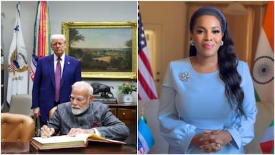 A file photo of PM Modi with Donald Trump (AP)/PM Modi, Donald Trump/Mary Millben (Facebook)