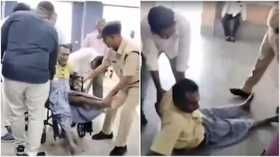 Differently-abled man dragged out of the collector's office in Telangana (Video screengrabs)