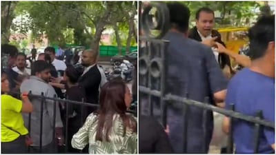 A brawl outside the Supreme Court (Video screengrabs)