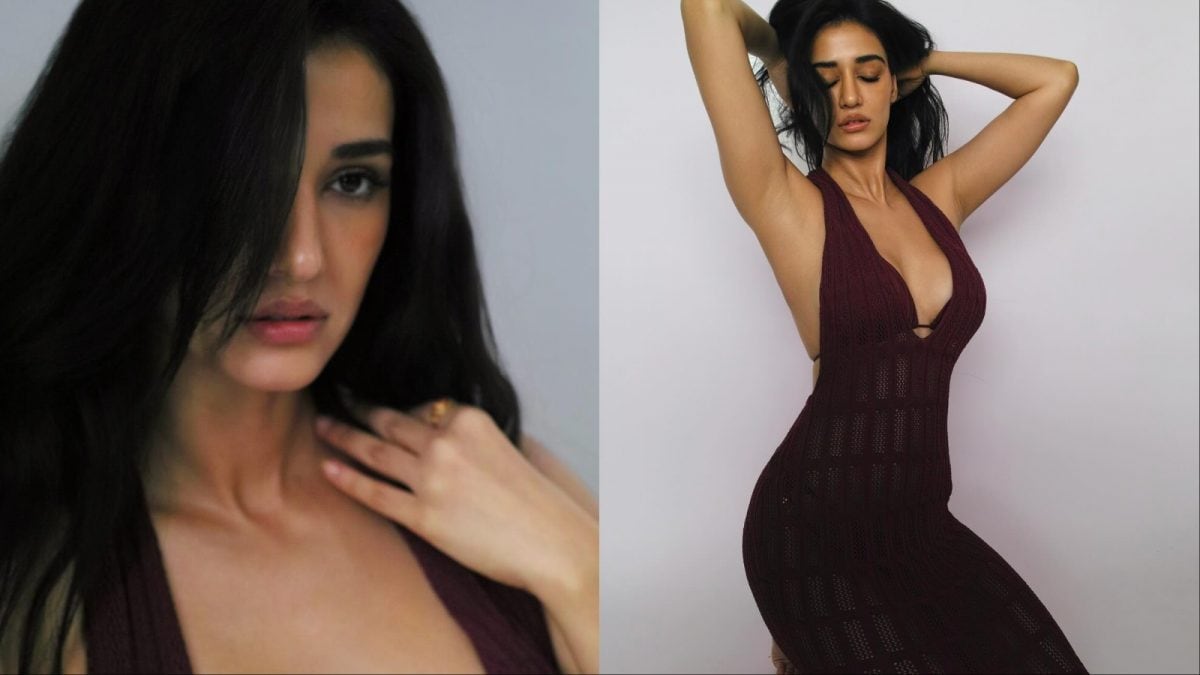 Disha Patani’s Burgundy Crochet Moment Proves Less Is More In Summer Glam
