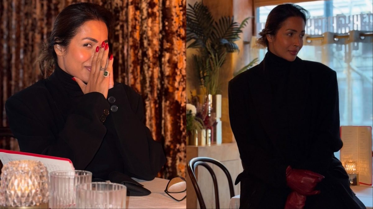 Malaika Arora Serves High-Fashion Winter Noir Glam In Black And Red