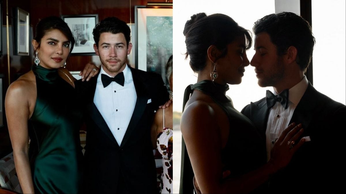 Priyanka Chopra Masters Understated Luxury In Satin Emerald At Family Soiree