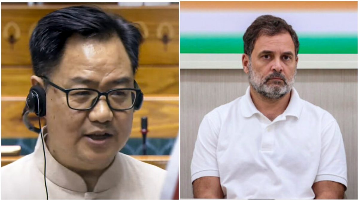 ‘Very Mature Man’: Kiren Rijiju Mocks Rahul Gandhi After Leaders Correct His Public Speeches