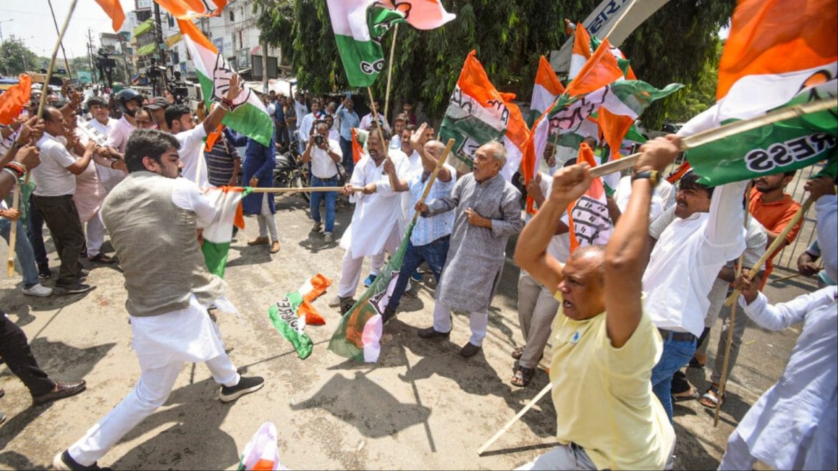 BJP, Congress Workers Clash, Pelt Stones In Bihar Over Derogatory Remarks Against PM Modi