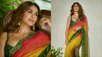 Mrunal Thakur was styled by Sheefa J Gilani. 