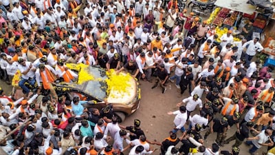 Maratha quota movement leader Manoj Jarange with others (File/PTI)