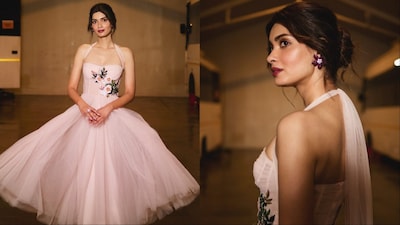 Diana Penty looked elegant in the light pink tulle dress styled by Namita Alexander.