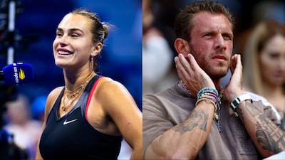 Aryna Sabalenka and her boyfriend at the US Open (X)