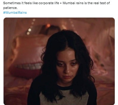 When the monsoon’s flooding the city, but your leave still says ‘not approved’ (Image: X)