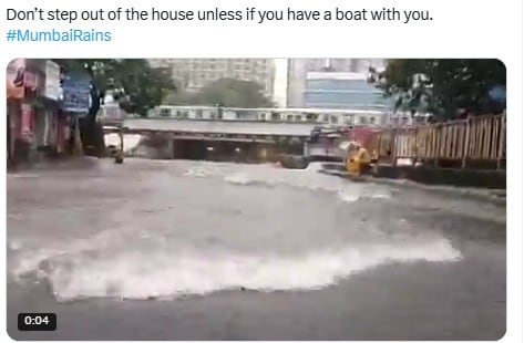 Forget umbrellas – the new Mumbai monsoon essential is a boat! (Image: X)