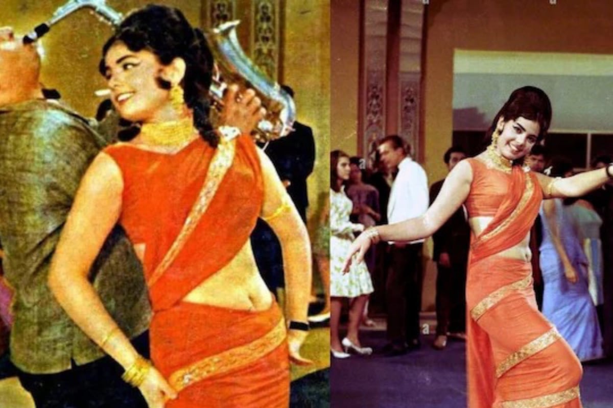 1968 Draping Style Made Famous By This Iconic Orange Saree Is Back In Fashion!