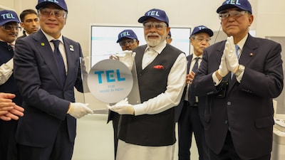 PM Modi visits semiconductor facility in Japan's Sendai (PTI)