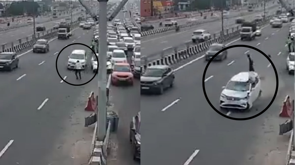 Speeding Car Hits Traffic Cop On Delhi-Meerut Expressway, Flings Him Into Air | Video
