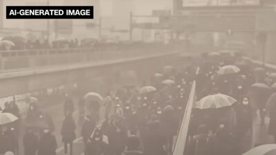Japan releases AI-generated doomsday video to warn residents of what eruption of Mount Fuji would look like. 