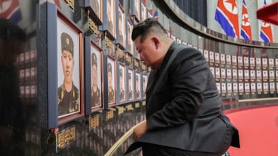 Images from the ceremony showed Kim Jong Un embracing sobbing relatives.
