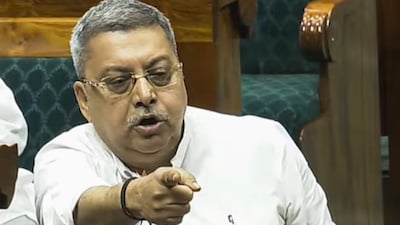 TMC MP Kalyan Banerjee speaks during a debate in the Lok Sabha  (PTI)