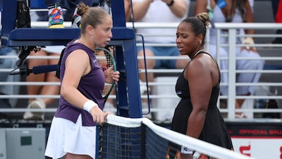Ostapenko confronted Townsend after her loss at the 2025 US Open (AFP)