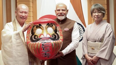 The Daruma is inspired by Bodhidharma, an Indian monk from Kancheepuram, revered in Japan as Daruma Daishi.