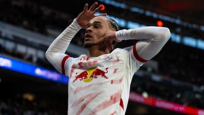 RB Lepizig's Xavi Simons (X)