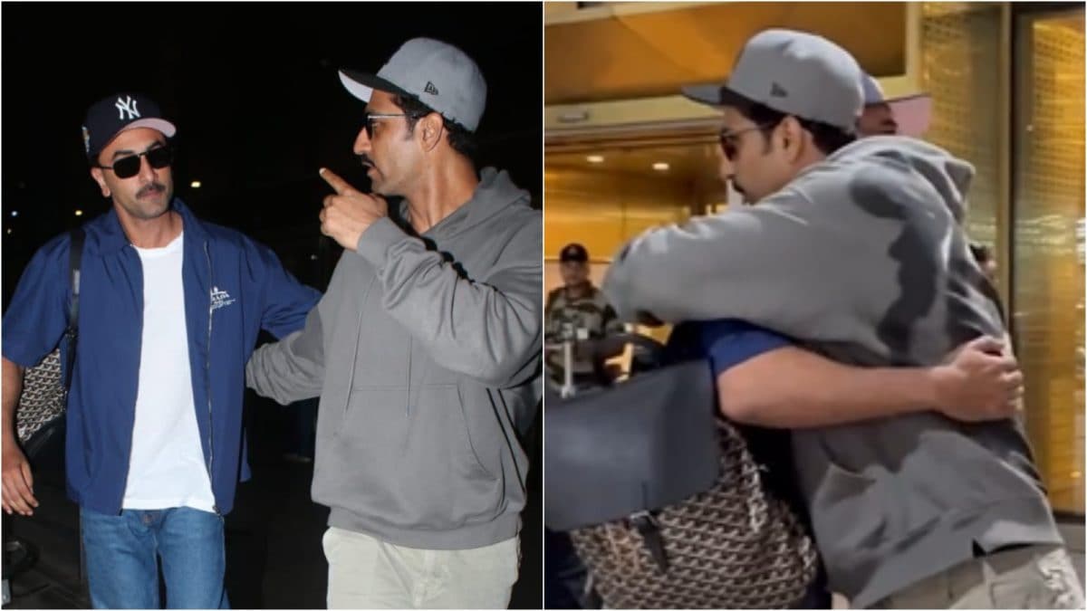 Ranbir Kapoor, Vicky Kaushal Share A Hug; Return To Mumbai After Love And War  Shoot | Watch | Bollywood News - News18