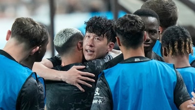 Son Heung-min gets emotional after what could be his final game for Spurs (AP)