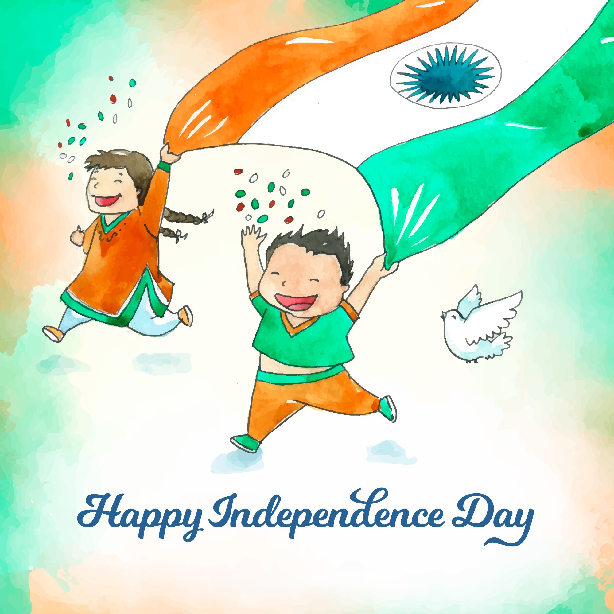 Unique Independence Day Drawing Ideas For Kids With Quotes And Slogans