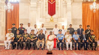 The Honourable President of India Smt. Droupadi Murmu felicitated NorthEast United FC following their historic triumph in the 134th edition of the Durand Cup on Wednesday.