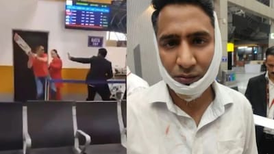 CISF personnel removed him from the area, but he returned minutes later and launched a violent assault using his fists, kicks, and even a metal Q-stand as a weapon (News18 Hindi)