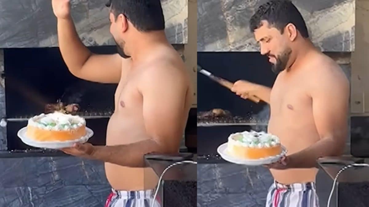 Cake Explodes in Face During Birthday Prank