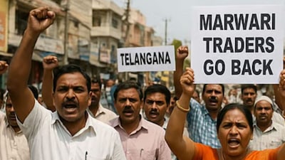 Protest erupts in Telangana against the Marwari community | AI Representative Image