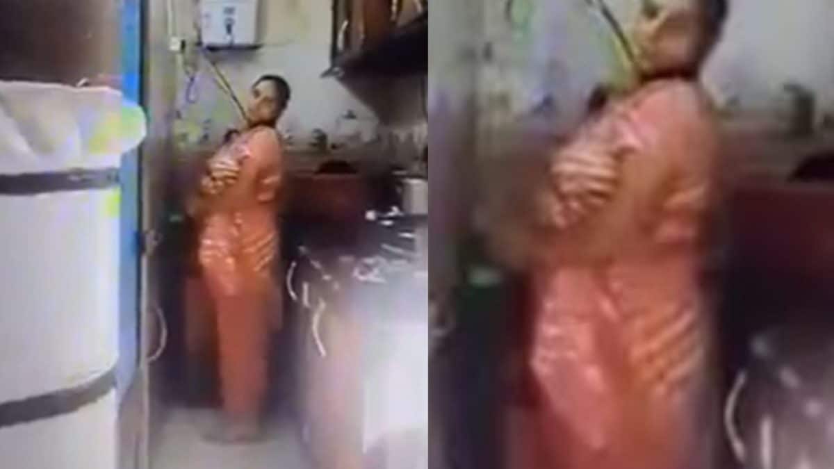 Bijnor Maid Caught On Camera Urinating In Glass, Sprinkling On Utensils | Video