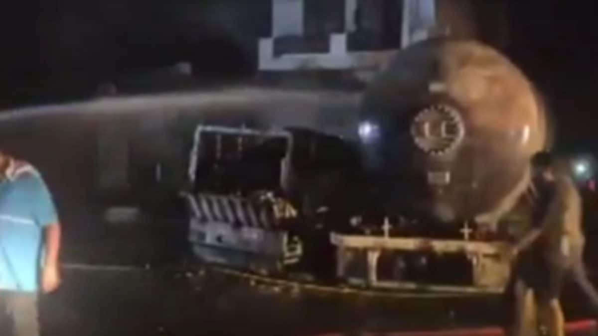 LPG Tanker, Pickup Truck Collision Triggers Massive Blast In Punjab's Hoshiarpur; One Killed