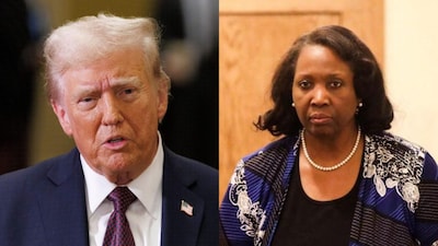 Donald Trump and Lisa Cook | File Image