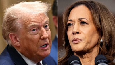 US President Donald Trump and Former Vice President Kamala Harris | File Image