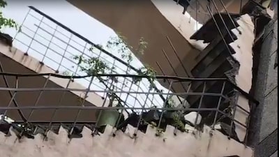 Stairs Collapse In Ghaziabad's Residential Society