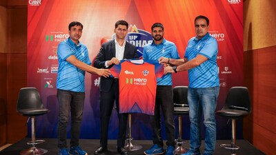 UP Yoddhas unveil their new kit.

