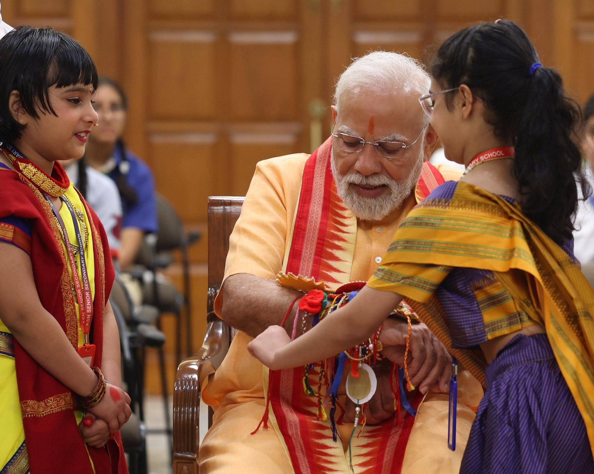 PM Modi also shared Raksha Bandhan from his X account. PM Modi also shared Raksha Bandhan from his X account.