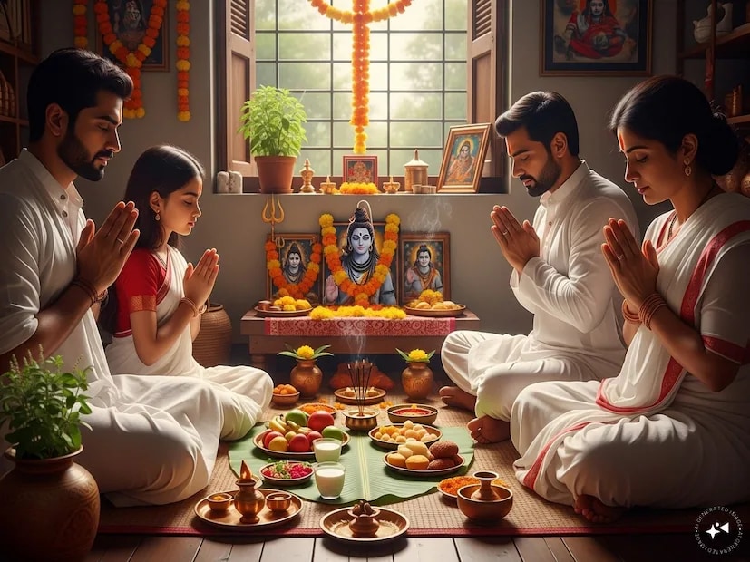 Another belief recommends eating pears, which are said to drive away sorrow, hardship, poverty, and misfortune. These practices, passed down for generations, continue to hold a prominent place in the month’s rituals. Devotees who observe the fast are strictly advised to avoid non-vegetarian food and intoxicants. The fast should be broken with sattvic (pure, vegetarian) meals, considered spiritually uplifting and beneficial. (News18 Bengali) Another belief recommends eating pears, which are said to drive away sorrow, hardship, poverty, and misfortune. These practices, passed down for generations, continue to hold a prominent place in the month’s rituals. Devotees who observe the fast are strictly advised to avoid non-vegetarian food and intoxicants. The fast should be broken with sattvic (pure, vegetarian) meals, considered spiritually uplifting and beneficial. (News18 Bengali)