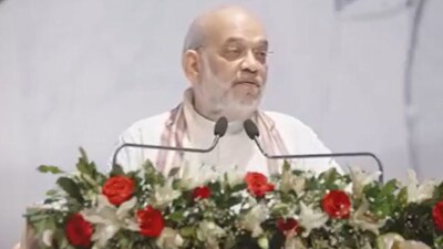 Union Home Minister Amit Shah addressing gathering in Guwahati (ANI image)