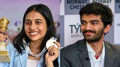 Divya Deshmukh (left) and D Dukesh (PTI Photo)