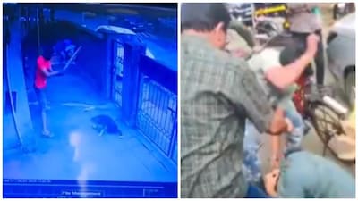 As the video spread, local residents identified the man and confronted him in public. A crowd gathered and thrashed him.